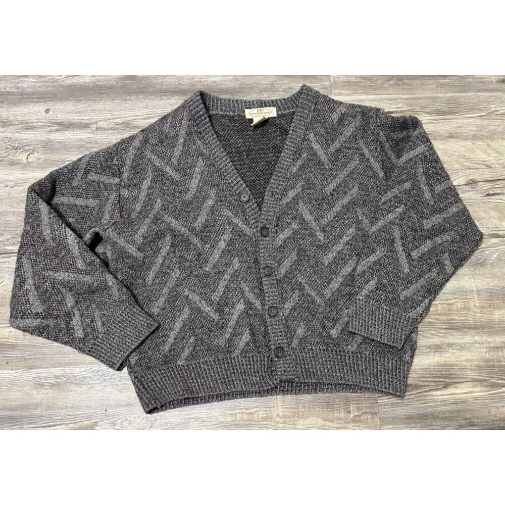 Vintage Cardigan M Y2K Grunge Mohair Merino Wool Italy 90s Grandpacore
